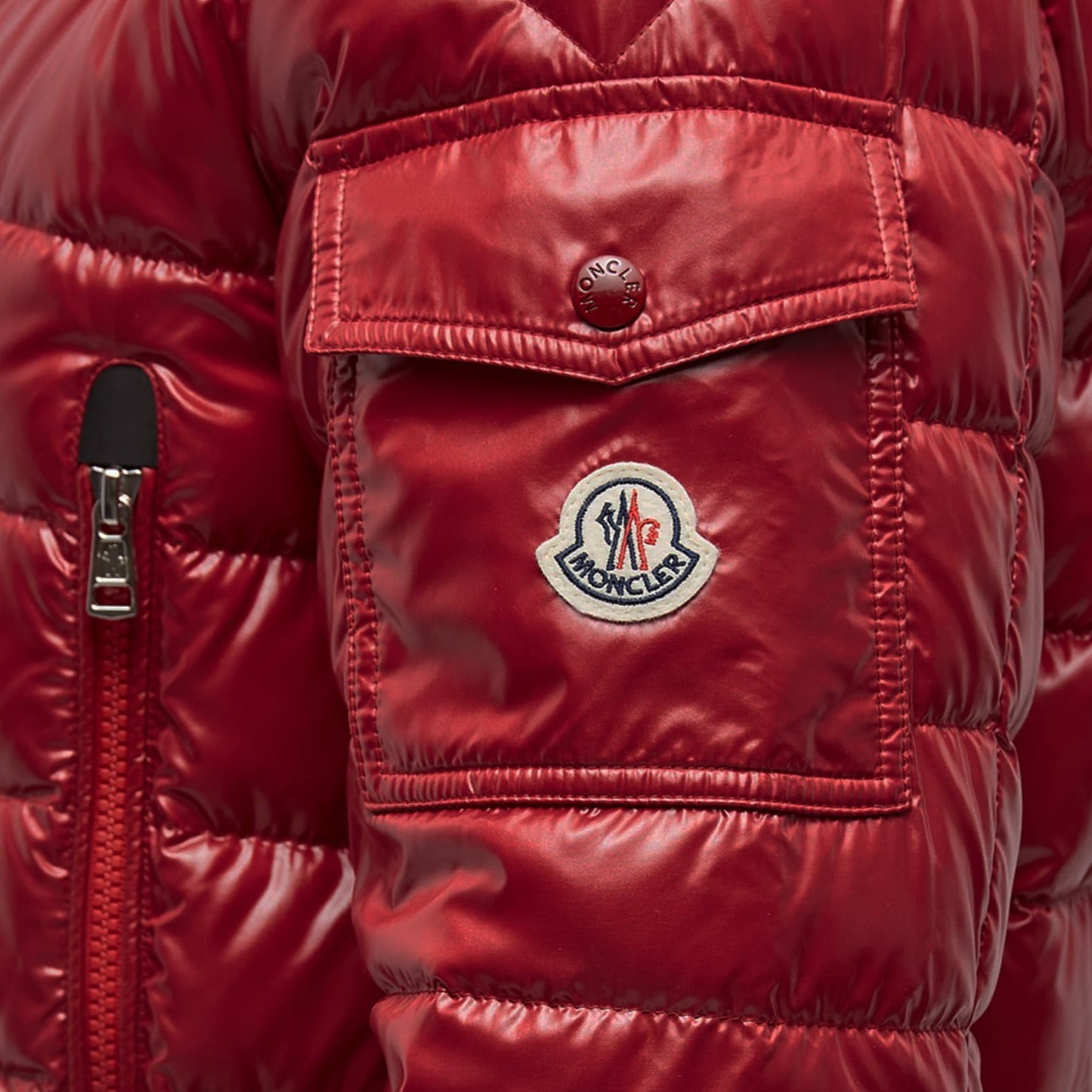 Moncler Red Galion Hooded Down Jacket - DANYOUNGUK