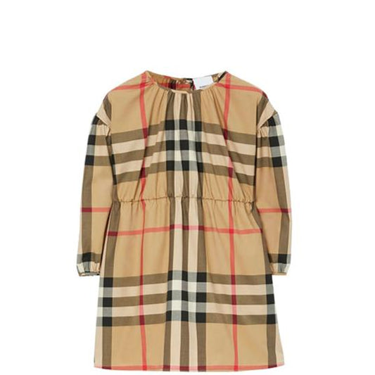 Girls Burberry Savannah Check Dress