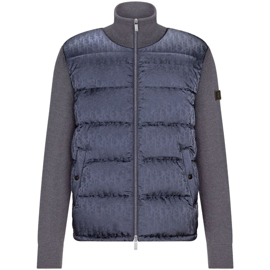 Dior Oblique Blouson Anthracite Gray Wool Knit