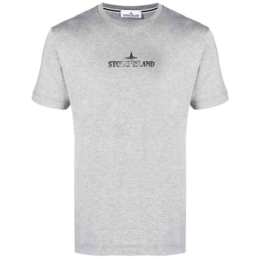 Stone Island Grey Logo T-Shirt - DANYOUNGUK