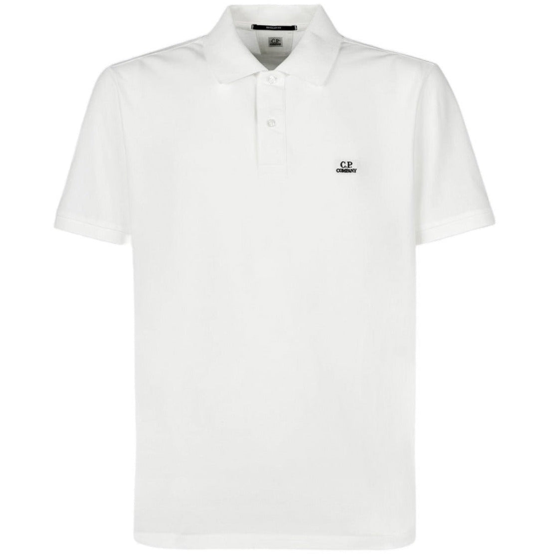 CP Company White Embroidered Polo Shirt - DANYOUNGUK