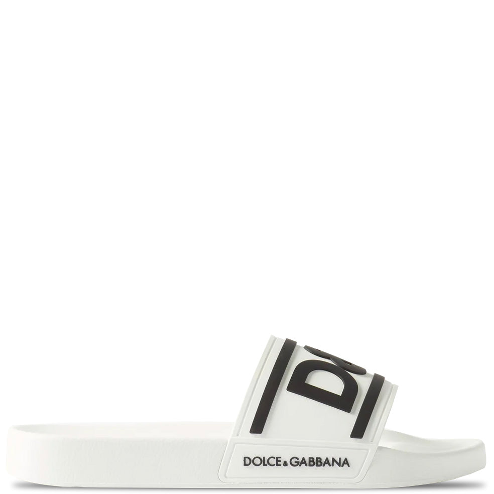 Dolce & Gabbana White Logo Sliders - DANYOUNGUK