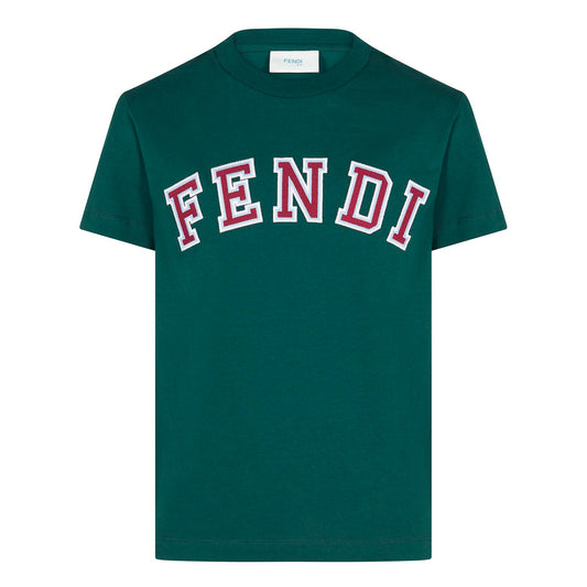 Kids Fendi Embroidered Logo T-Shirt - DANYOUNGUK