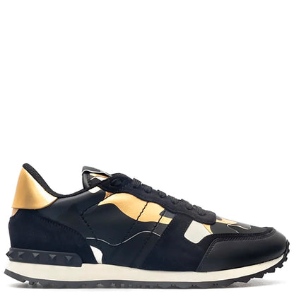 Valentino Black & Gold Rockrunner Sneakers - DANYOUNGUK