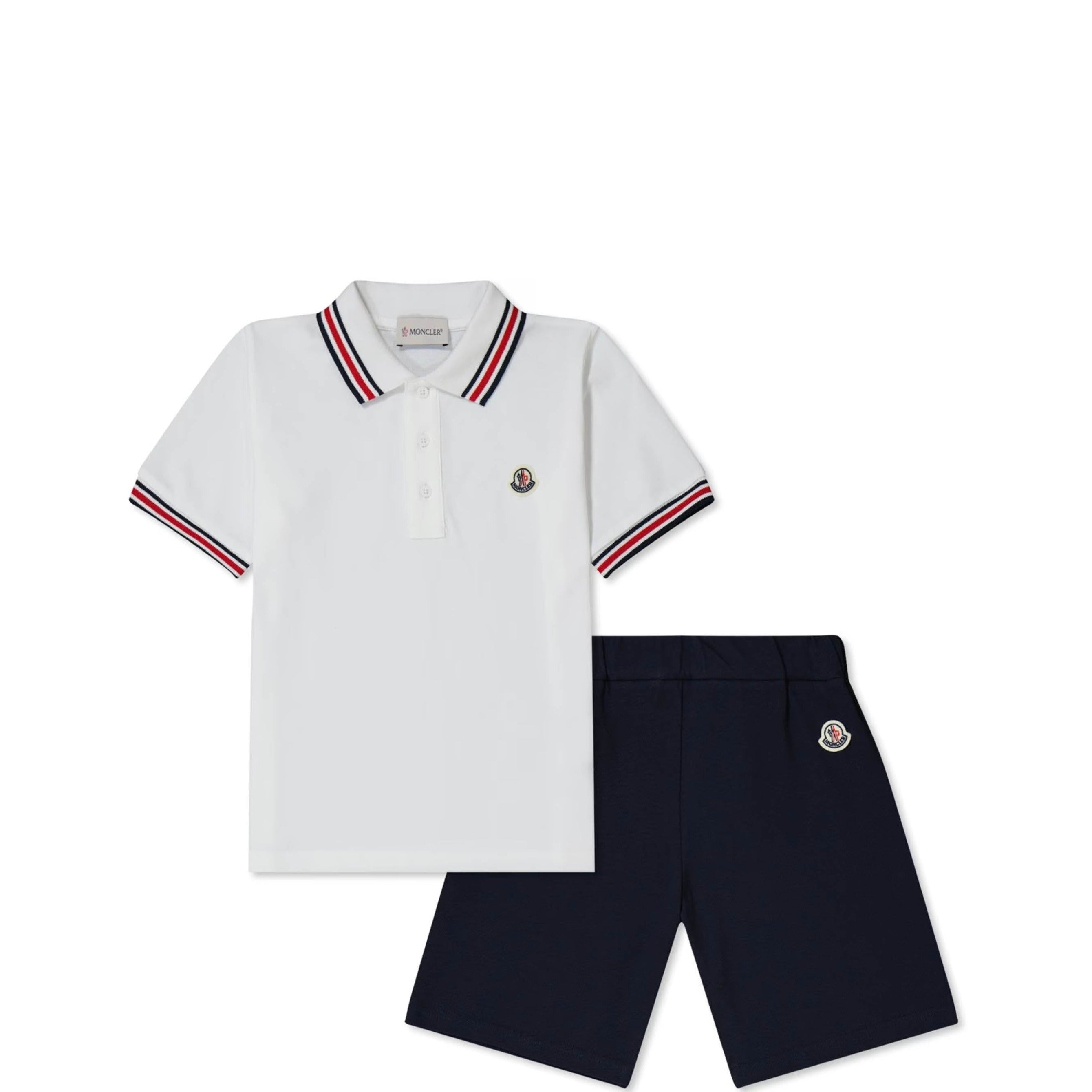 Kids Moncler Logo Polo Shirt Set DANYOUNGUK