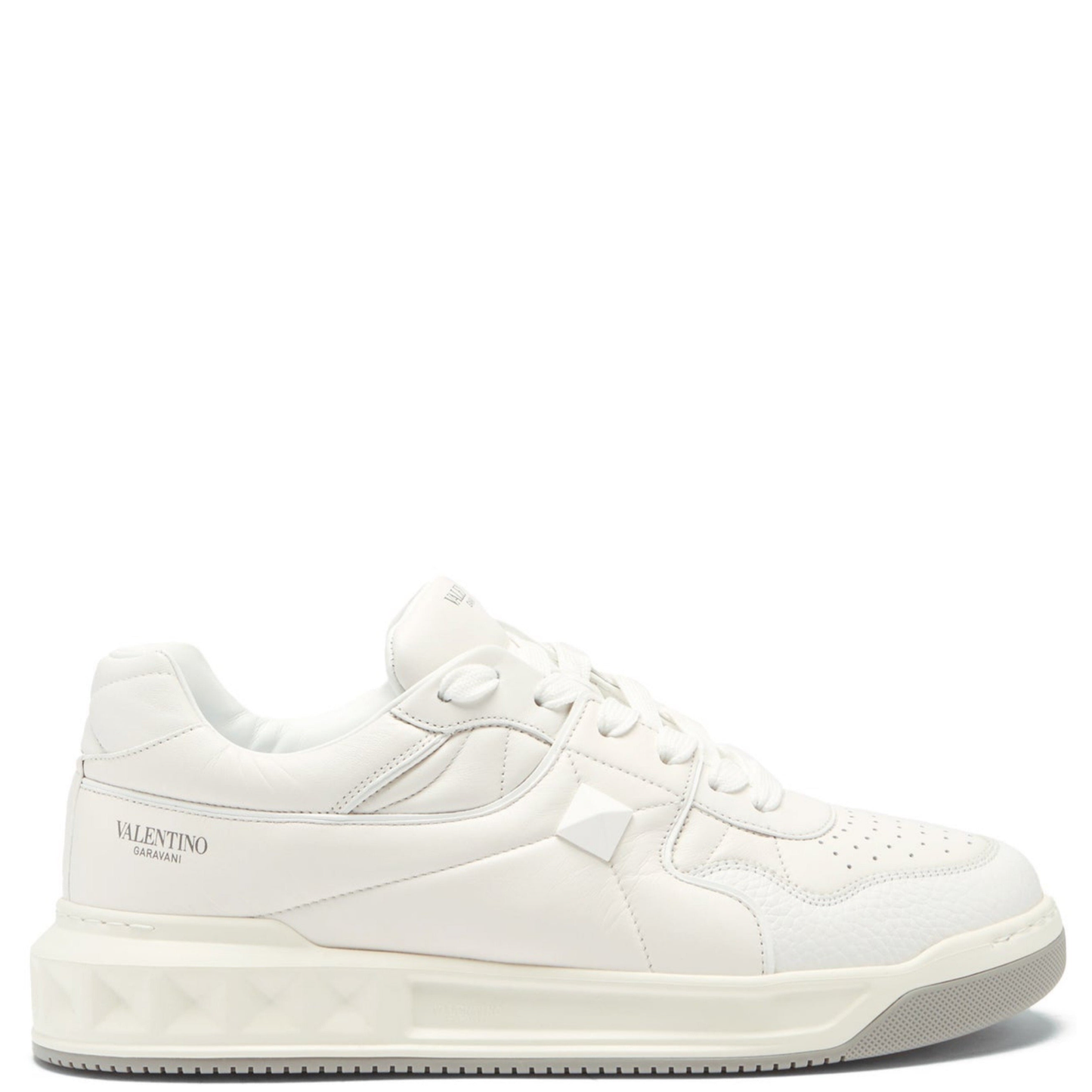 Valentino White Quilted Leather Rockstud Trainers - DANYOUNGUK
