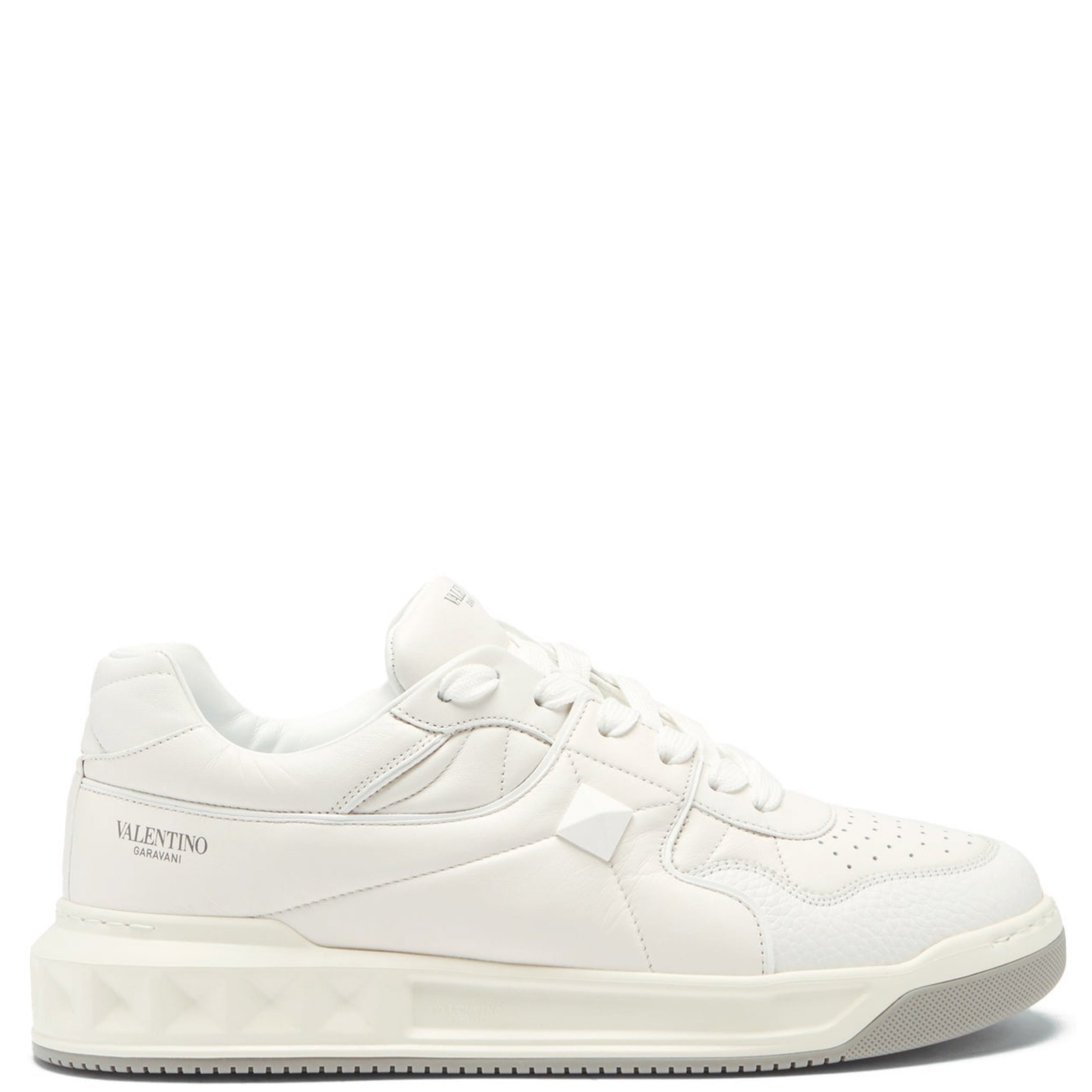 Valentino White Quilted Leather Rockstud Trainers DANYOUNGUK