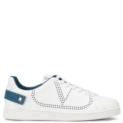 Valentino White & Blue Classic Sneakers - DANYOUNGUK