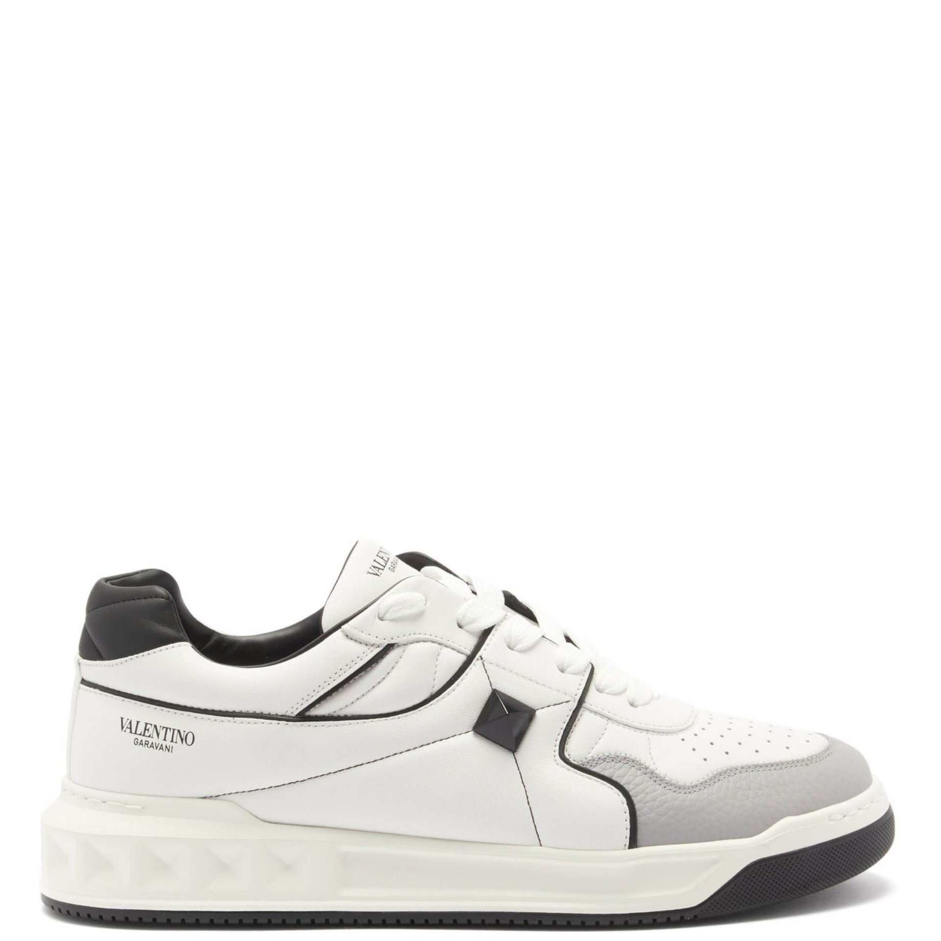 Valentino White Quilted Leather Rockstud Trainers DANYOUNGUK