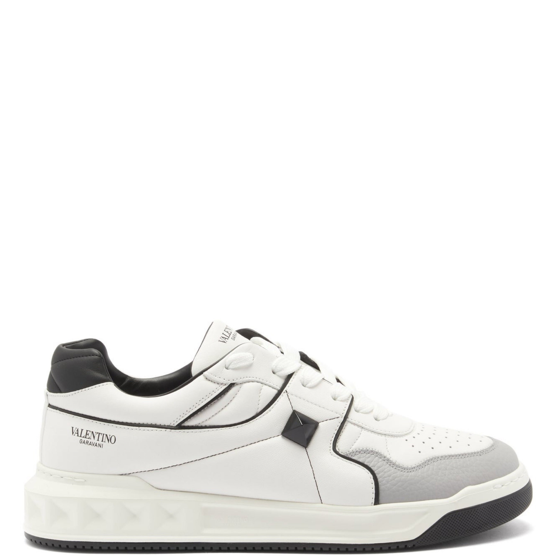 Valentino White Quilted Leather Rockstud Trainers - DANYOUNGUK