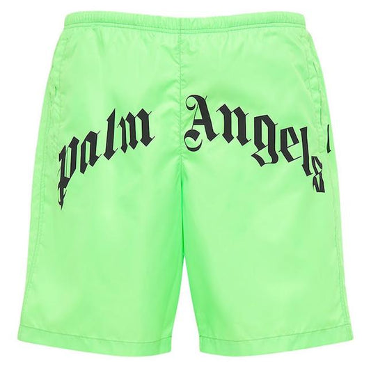 Palm Angels Neon Logo Swimshorts Swimwear Palm Angels 