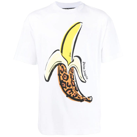Palm Angels White Banana T-Shirt - DANYOUNGUK