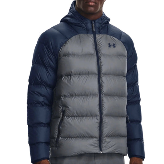 Under Armour Grey & Navy Padded Down Coat