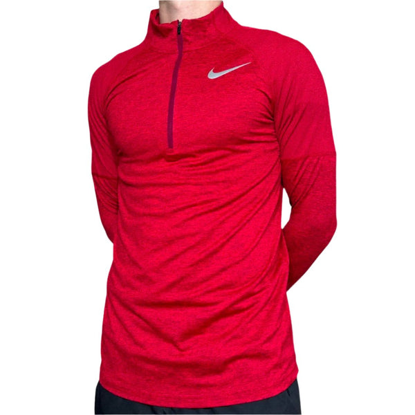 nike element half zip red