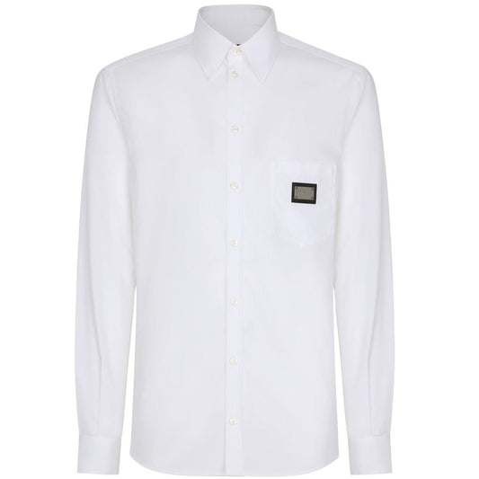 Dolce & Gabbana White Plaque Shirt