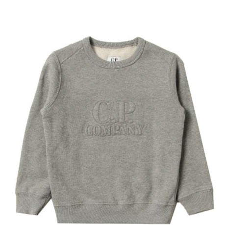 Kids CP Company Grey Embroidered Logo Sweatshirt - DANYOUNGUK