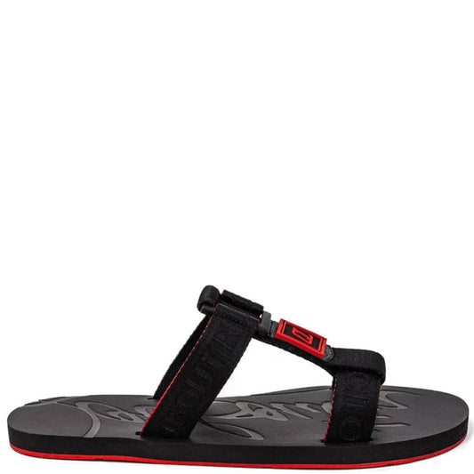 Christian Louboutin Black Logo Sandals - DANYOUNGUK