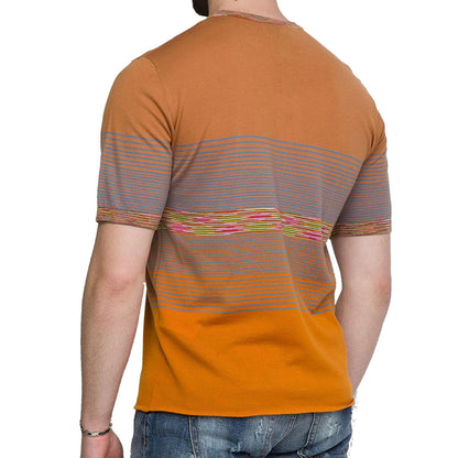 Missoni Orange Striped Wool T-Shirt