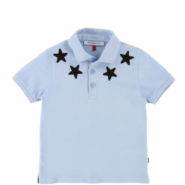 Kids Givenchy Pale Blue Polo - DANYOUNGUK