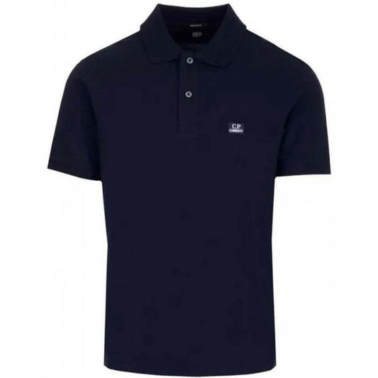 CP Company Navy Embroidered Polo Shirt
