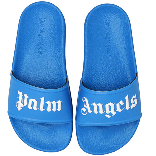 Kids Palm Angels Blue Sliders - DANYOUNGUK