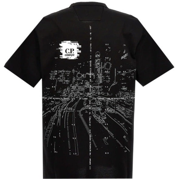 CP Company Black Graphic T-Shirt - DANYOUNGUK