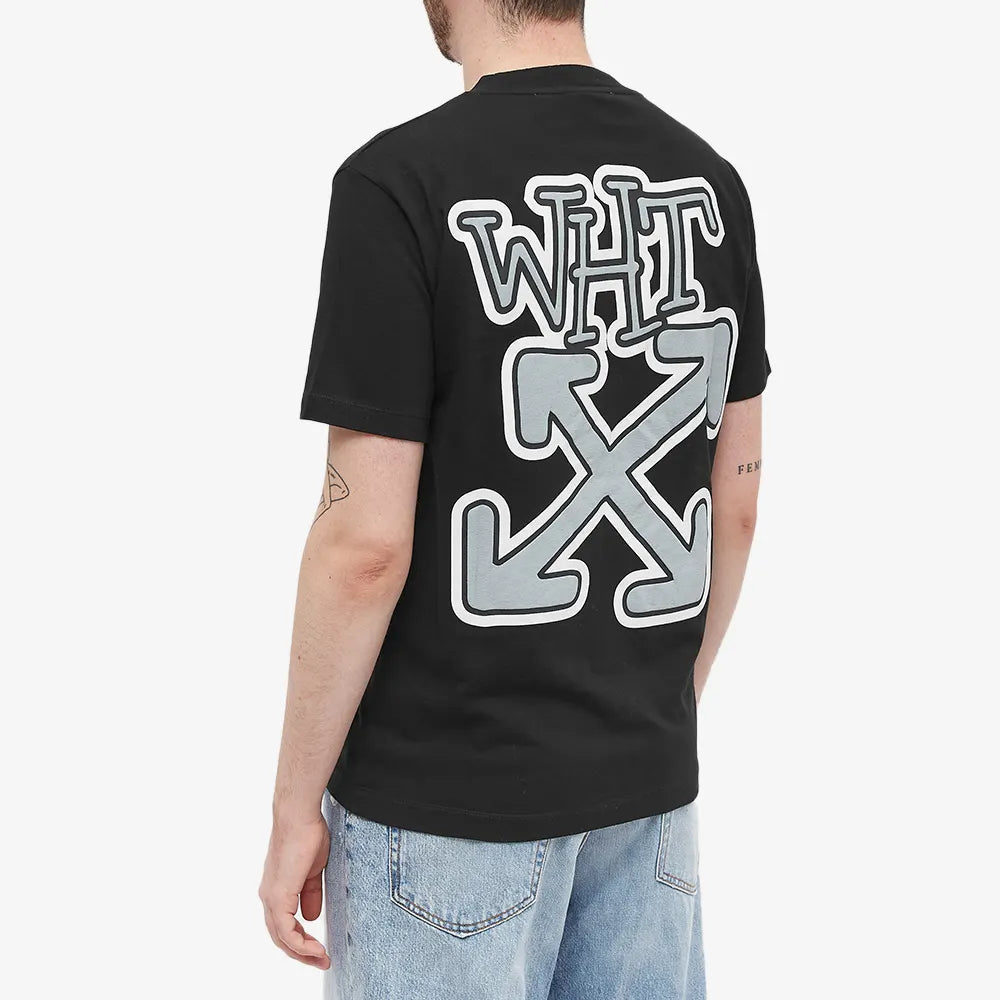 Off white t shirt white and yellow hot sale