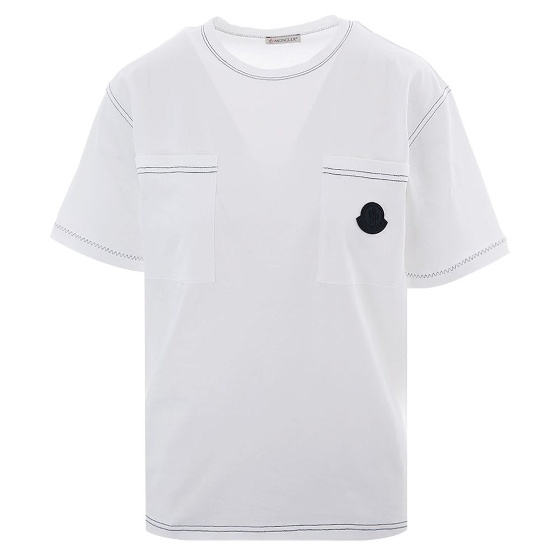 Kids Moncler White Logo T-Shirt - DANYOUNGUK