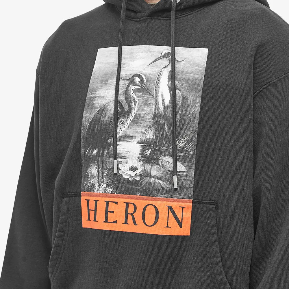 Heron Preston Black Heron Print Hoodie - DANYOUNGUK
