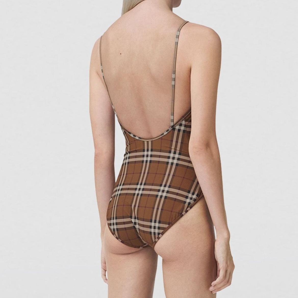Womens Burberry Check Swimsuit - DANYOUNGUK
