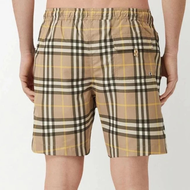 Vintage check drawcord swim 2025 shorts
