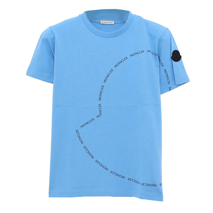 Kids Moncler Blue Logo T-Shirt - DANYOUNGUK