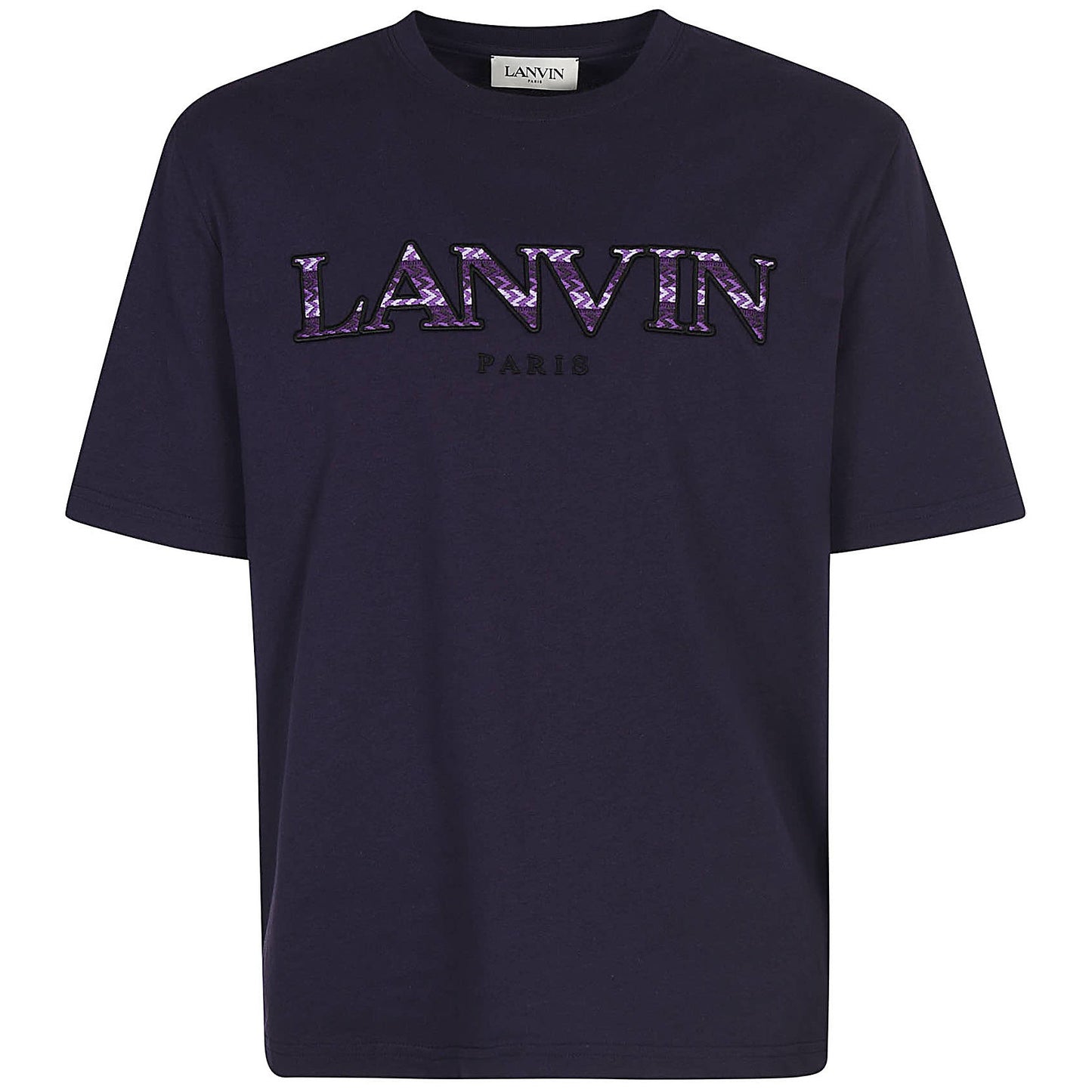 Lanvin Purple Embroidered Logo T-Shirt - DANYOUNGUK