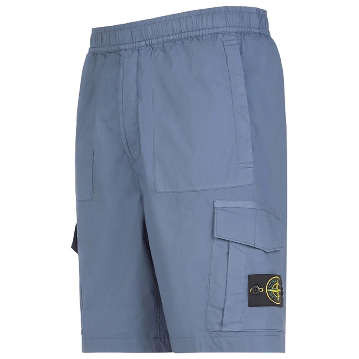 Stone Island Blue Cotton Stretch Cargo Shorts - DANYOUNGUK