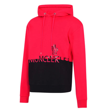 Moncler Red Panel Logo Hoodie - DANYOUNGUK