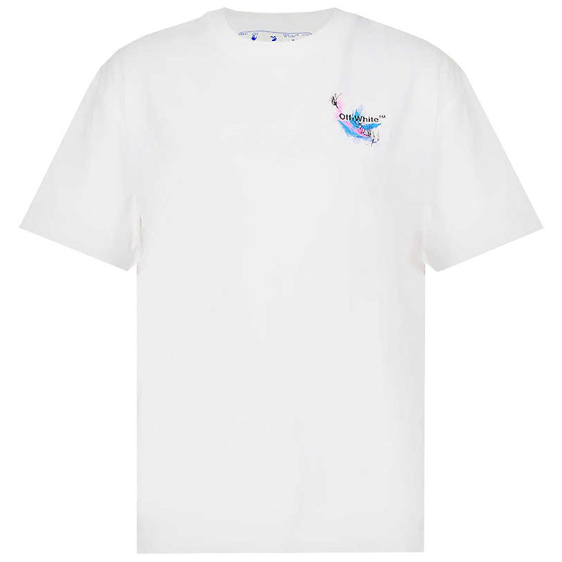 Womens Off-White Logo T-Shirt - DANYOUNGUK