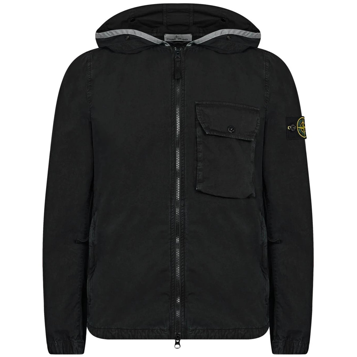 Stone Island Black Brushed Hooded Overshirt – DANYOUNGUK