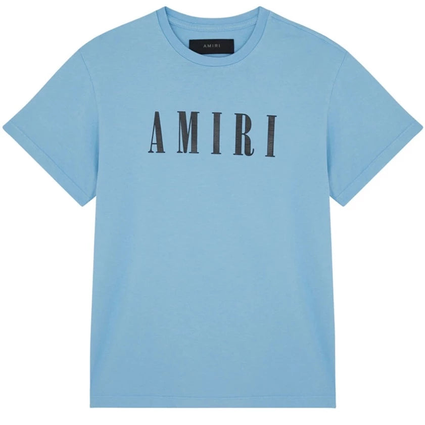 Kids Amiri Blue Logo T-Shirt - DANYOUNGUK