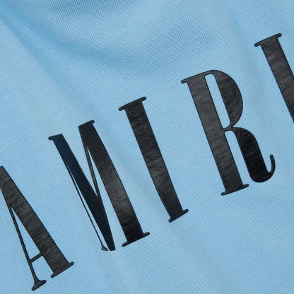Kids Amiri Blue Logo T-Shirt - DANYOUNGUK