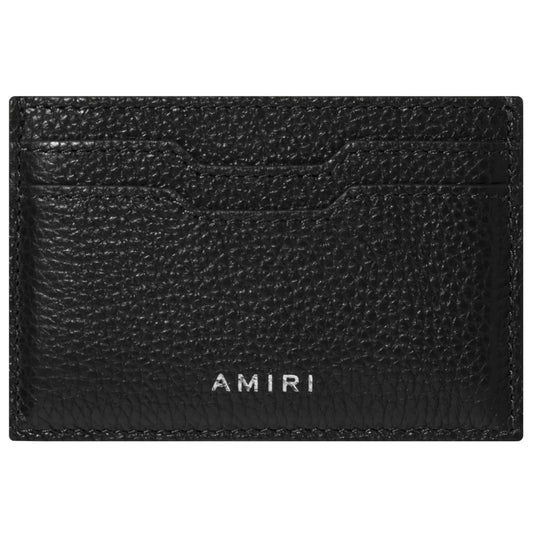 Amiri Black Leather Logo Cardholder - DANYOUNGUK