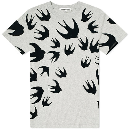 Alexander McQueen Flocked Swallow T-Shirt T-Shirt Alexander McQueen 