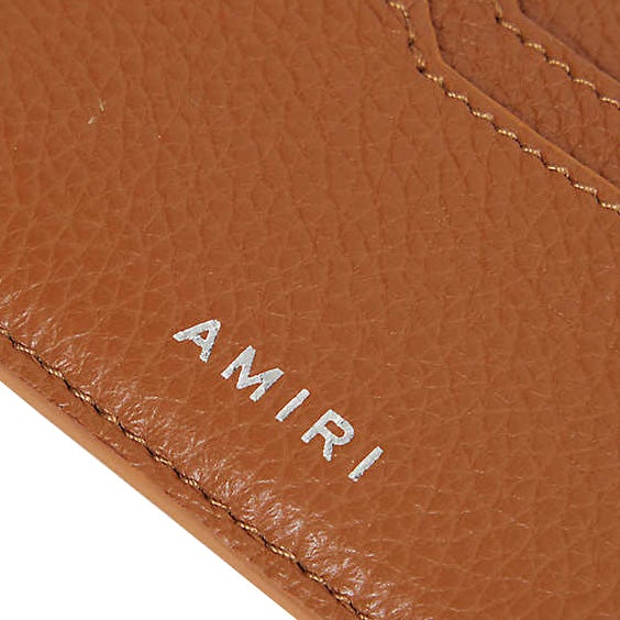 Amiri Brown Leather Logo Cardholder Cardholder AMIRI 