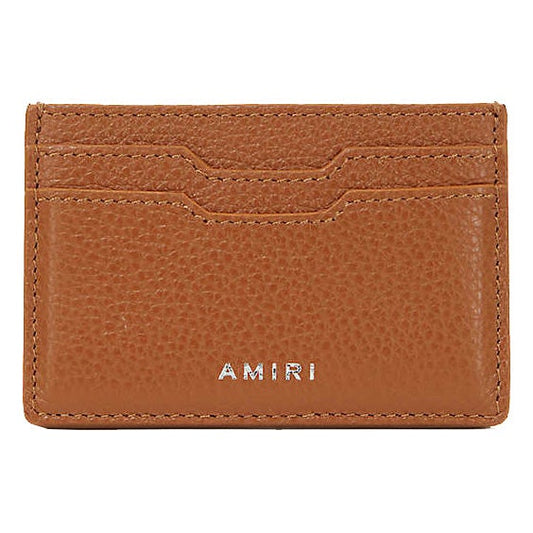 Amiri Brown Leather Logo Cardholder Cardholder AMIRI 