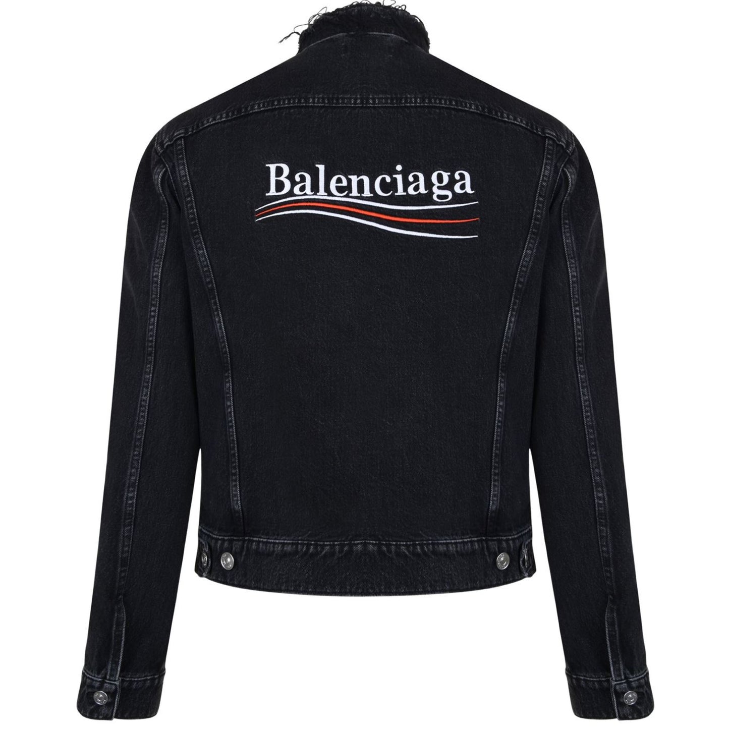 Balenciaga Politcal Logo Denim Jacket Jacket Balenciaga 