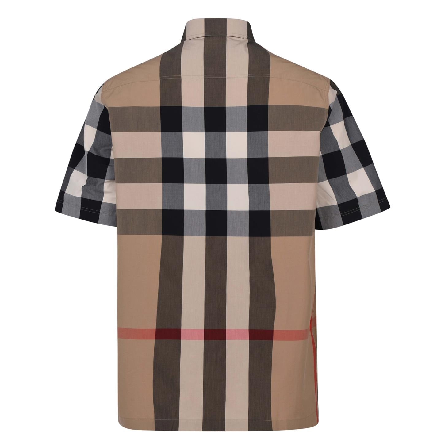 Short sleeve burberry hot sale shirt mens