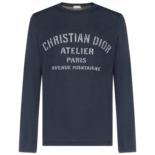 Christian Dior Slim Navy Long Sleeved T-Shirt T-Shirt Dior 