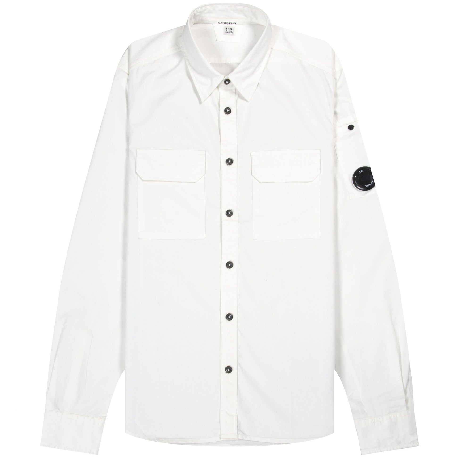CP Company White Pocket Lens Shirt - DANYOUNGUK