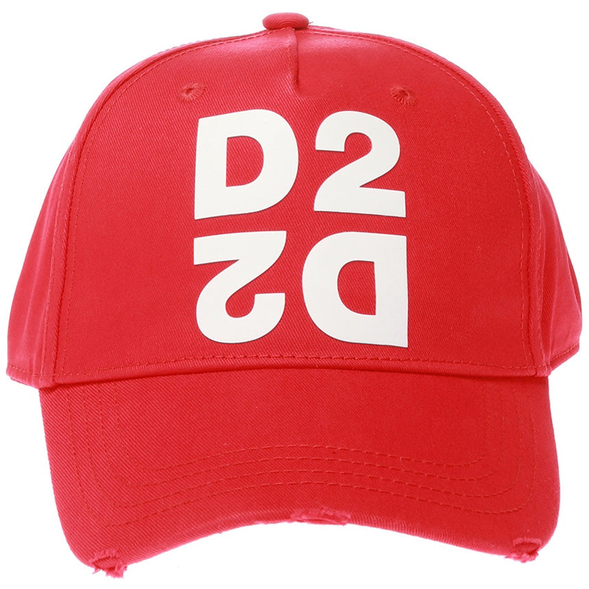 DSQUARED2 Red Embroidered Logo Cap Cap DSQUARED2 