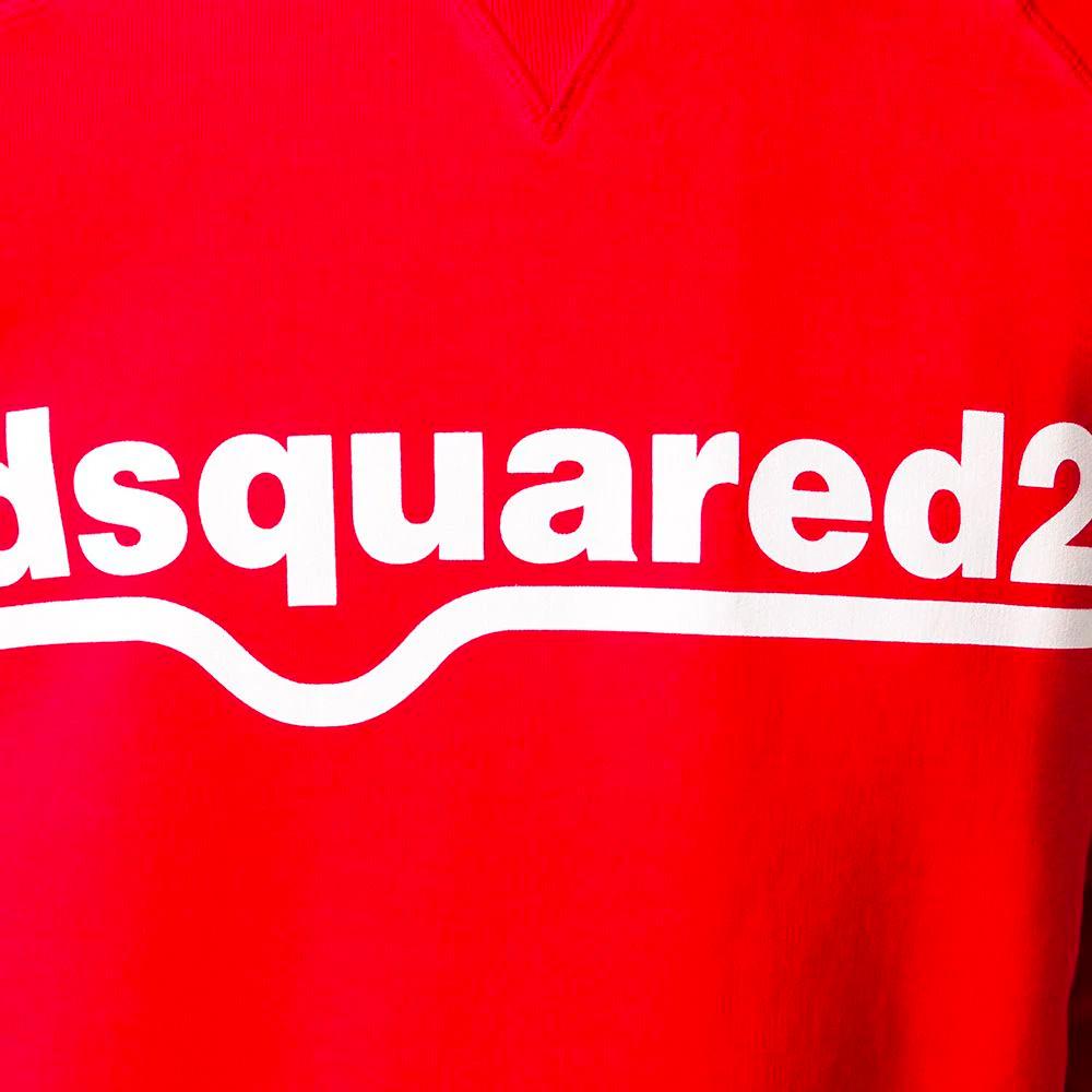 DSQUARED2 Red Logo Printed Sweatshirt Sweatshirt DSQUARED2 