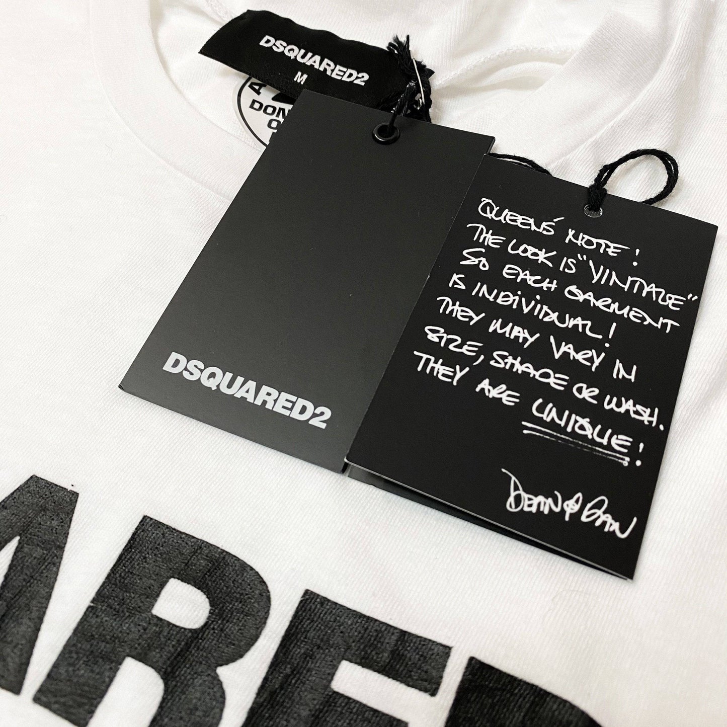 DSQUARED2 White 'Born In Canada' Tee - DANYOUNGUK